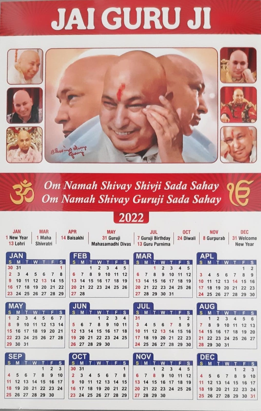 Calendar 2022 – Guruji Mandir Toronto